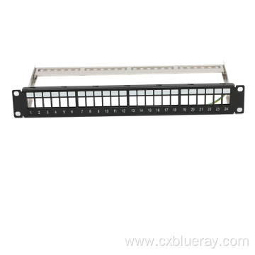 24port Patch Panel without keystone jack